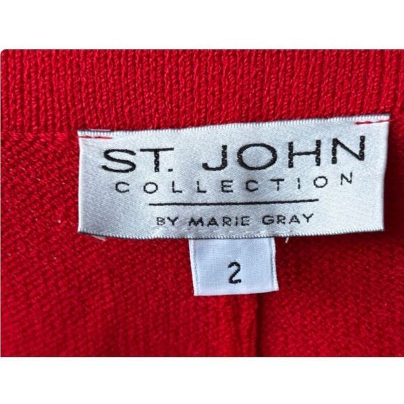 St. John Collection Red Short & Top Knit Set *note - Picture 11 of 12